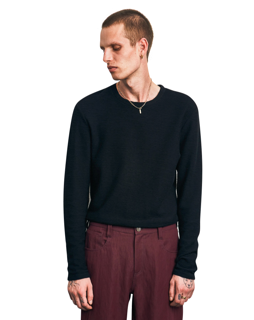 WAVY STRUCTURED LONGSLEEVE