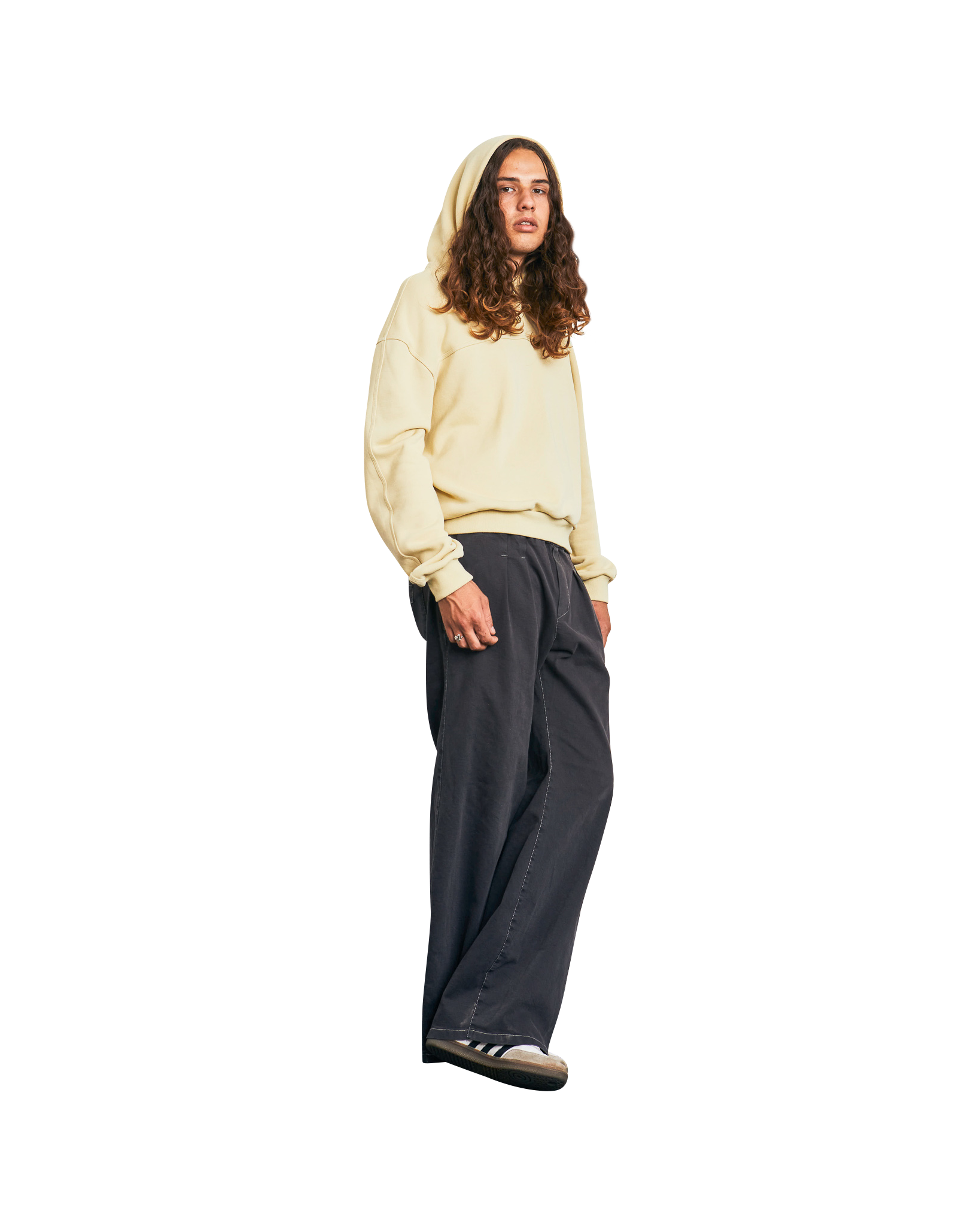 DYED DENIM BALLOON PANTS