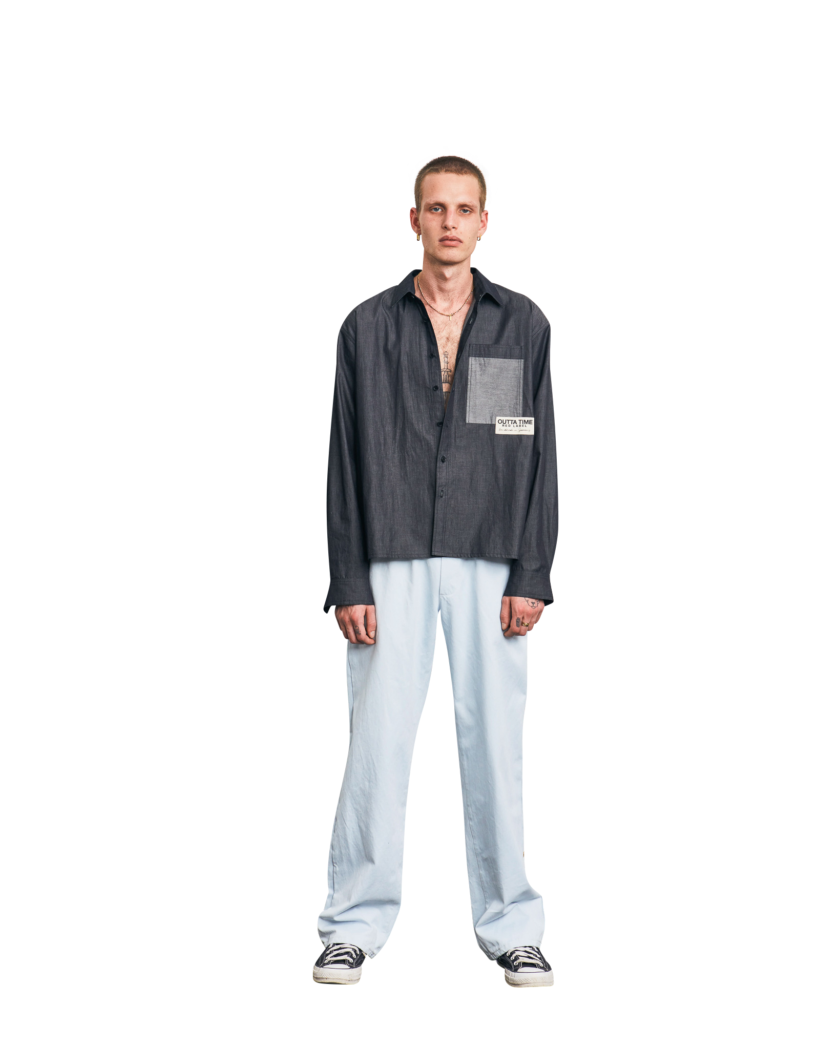 BUTTON UP DENIM SHIRT