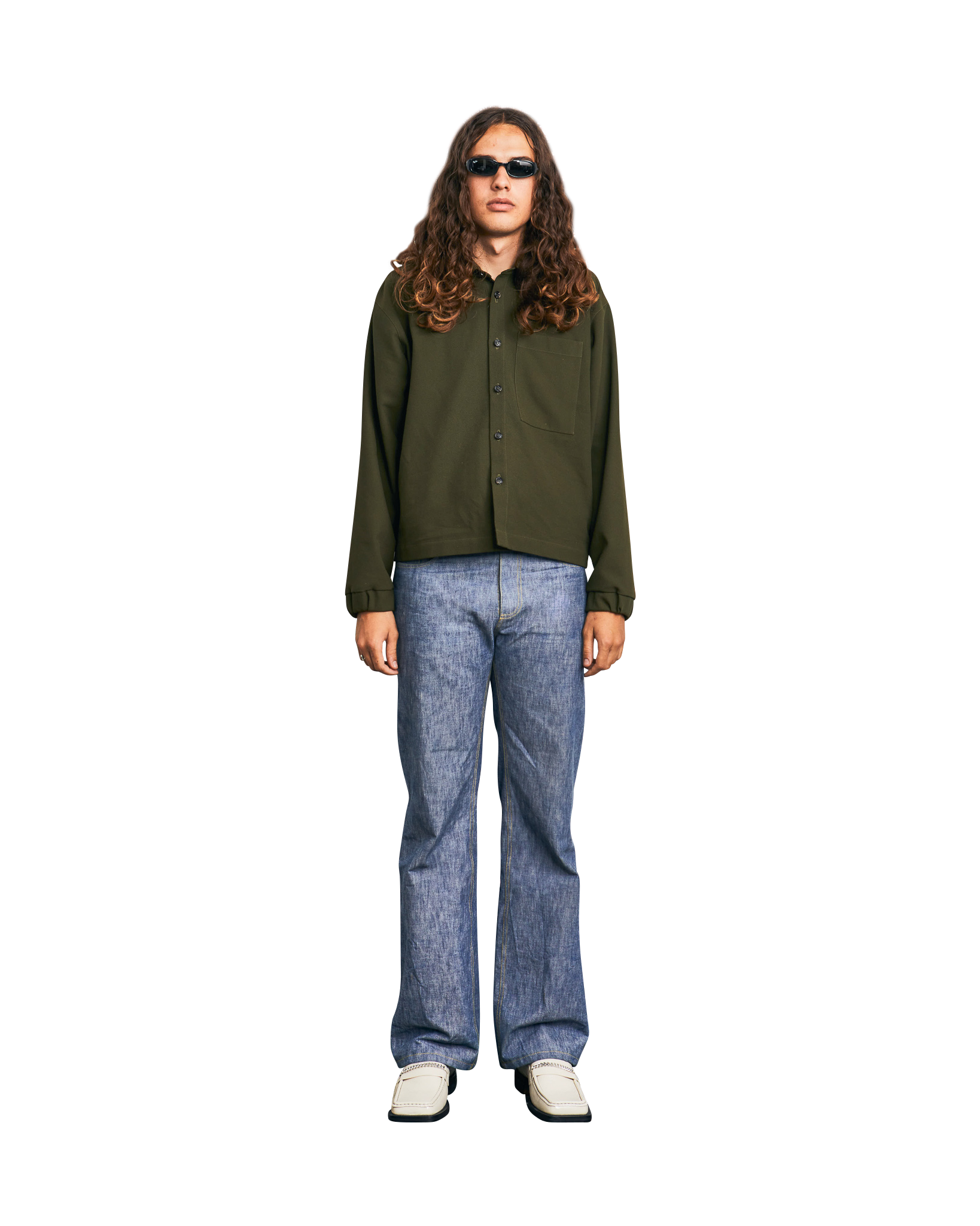SILK WOOL BUTTON UP SHIRT
