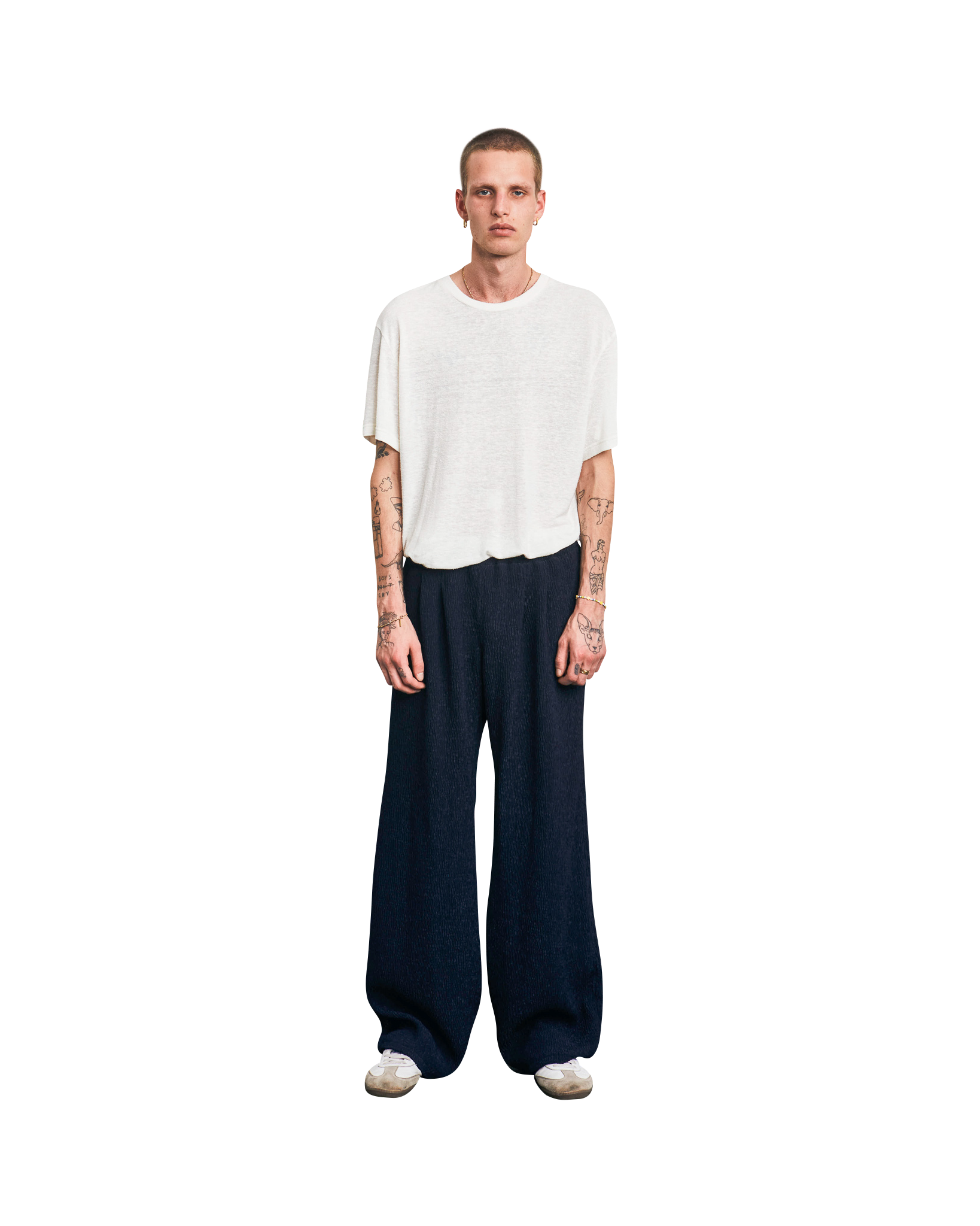 SEMI-TRANSPARENT BOUCLÉ T-SHIRT