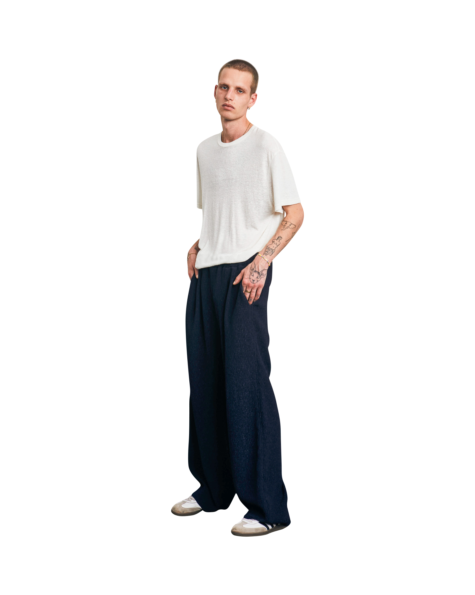 TEXTURED BALLOON PANTS
