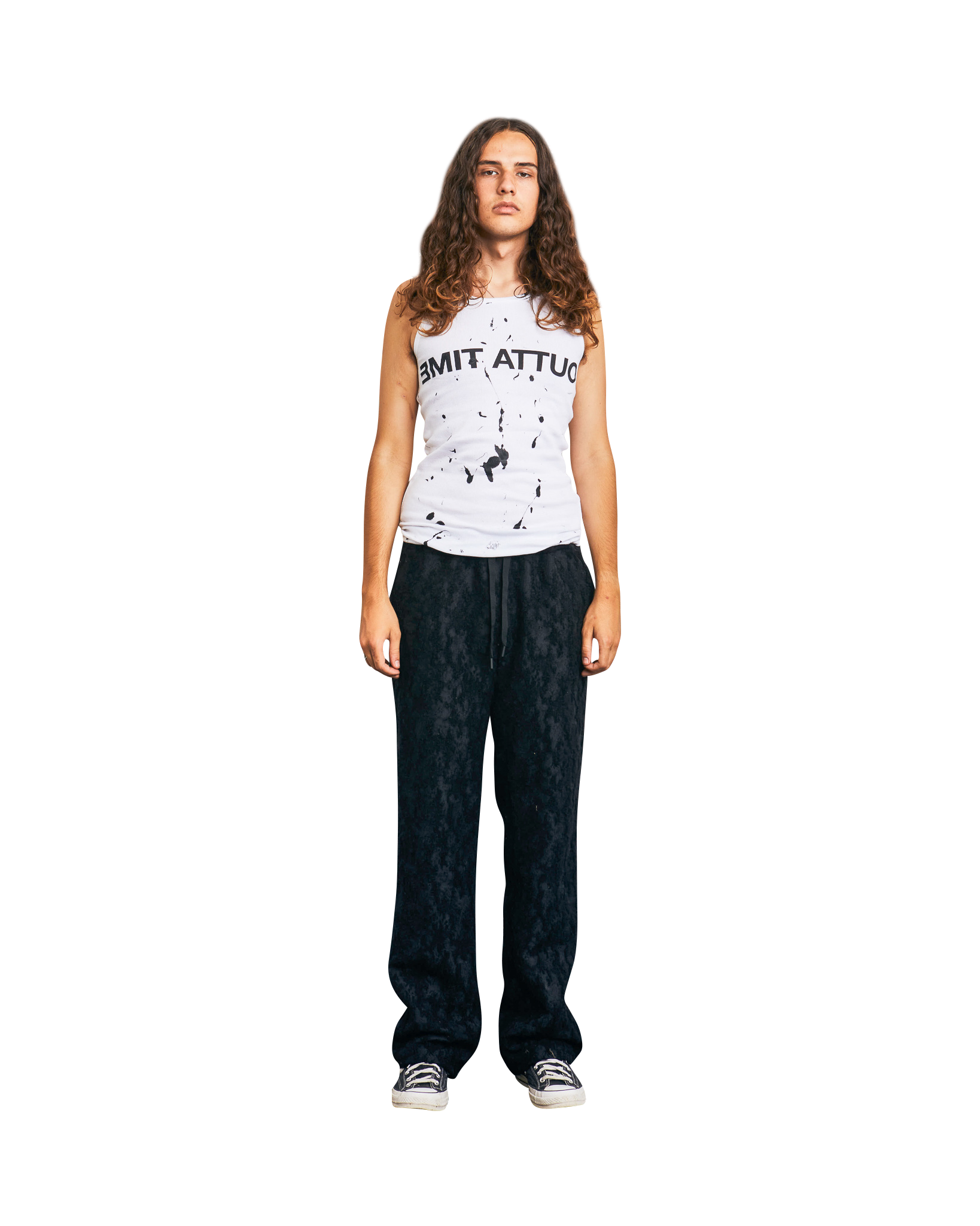 TEXTURED WOOL LOUNGE PANTS