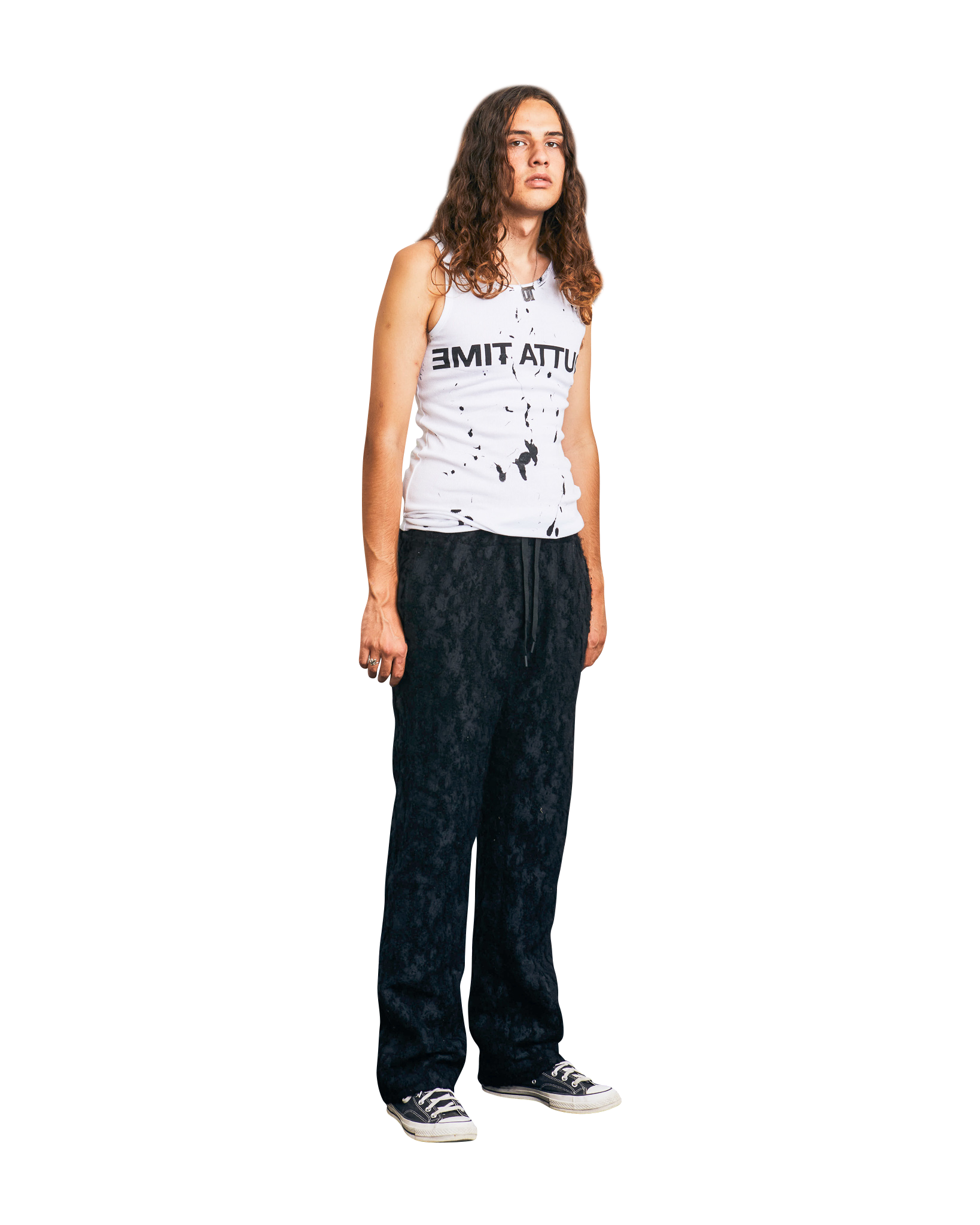 TEXTURED WOOL LOUNGE PANTS