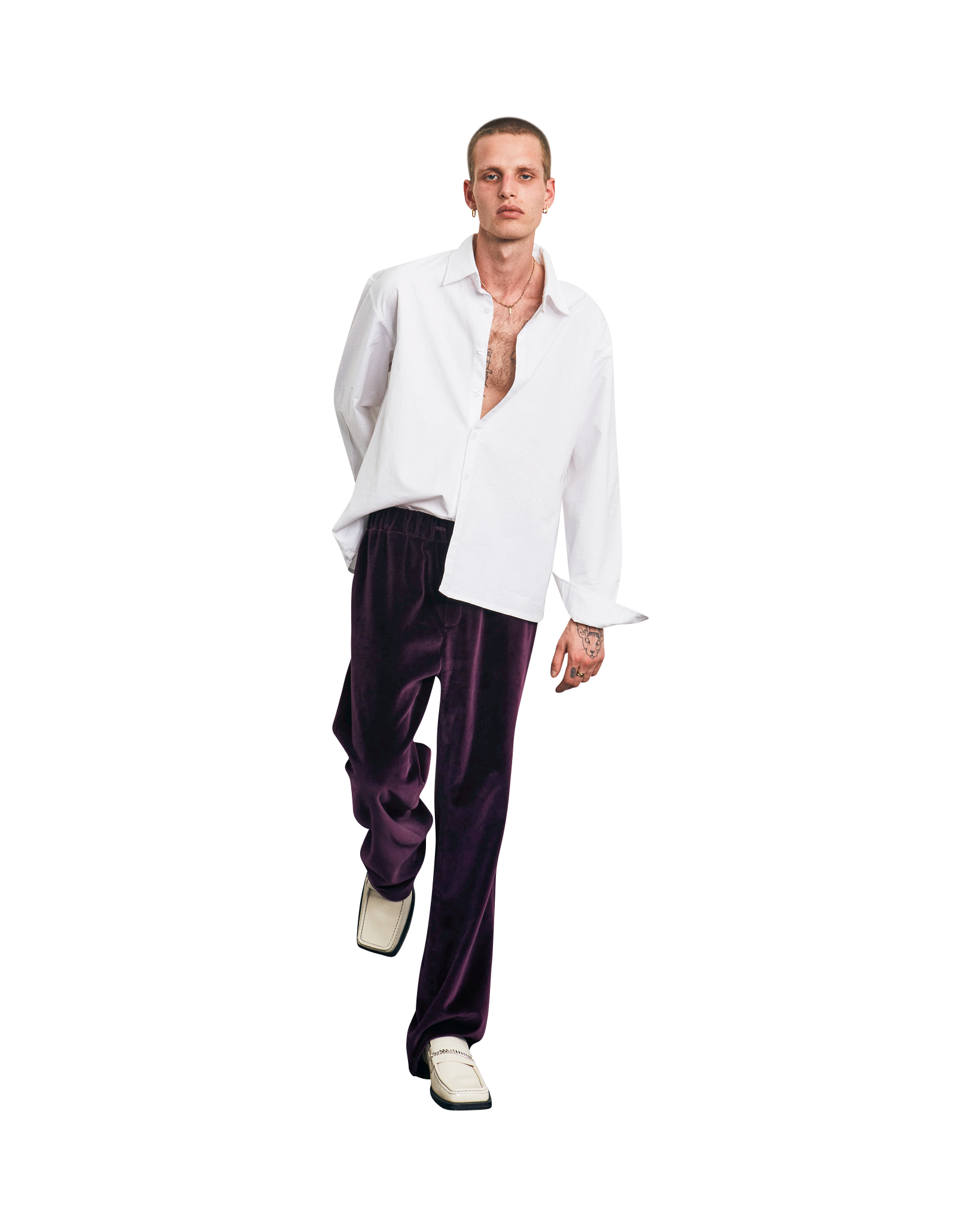 VELVET LOUNGE PANTS PURPLE